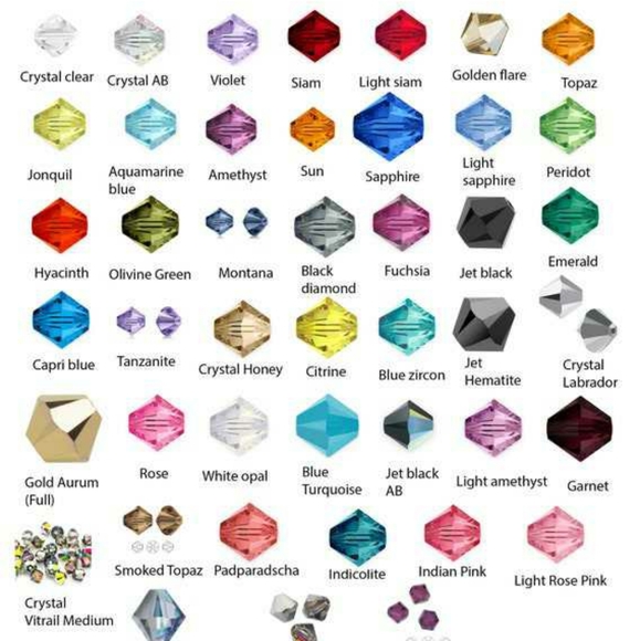 Loose Swarovski Austrian Czech Glass Crystals Beads Vintage Jewelry Findings - Picture 5 of 5